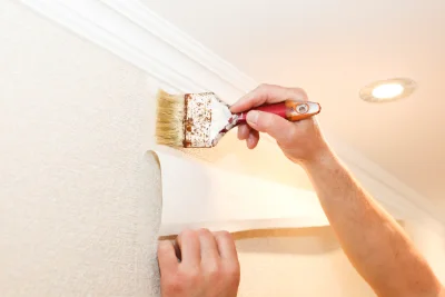 Pose de papier peint à Castine-en-Plaine — revêtements muraux et toiles de verre
